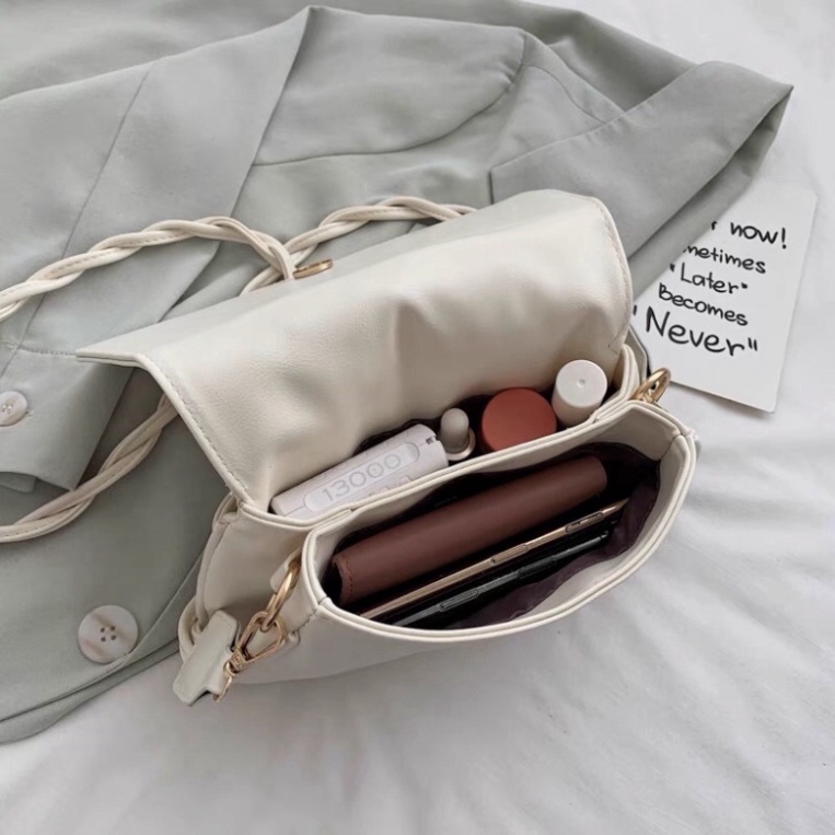 Túi xách nữ, túi đeo chéo da gấp 3 ngăn phong cách hàn quốc