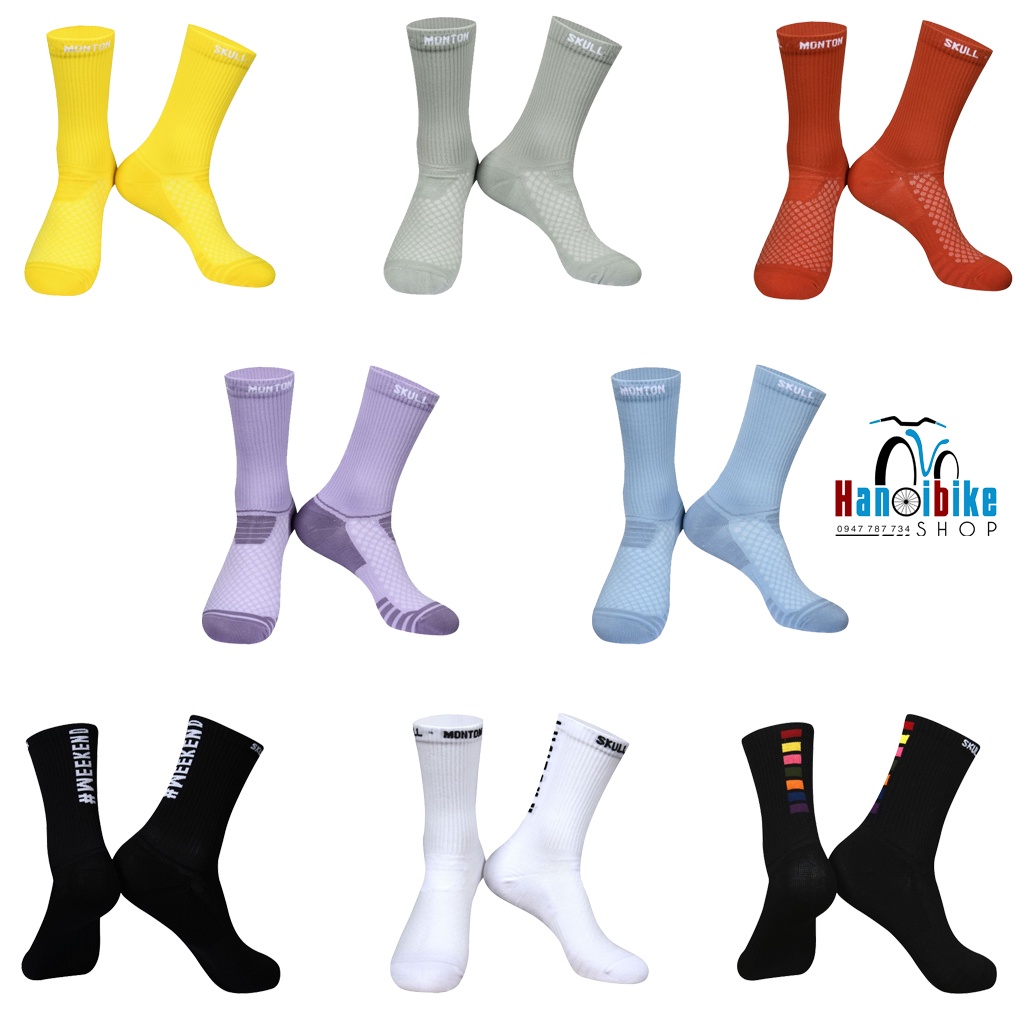 Tất đạp xe Skull x Monton 2022 nhiều phiên bản màu