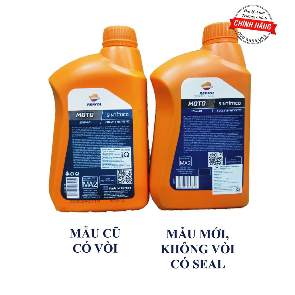 Nhớt Repsol Moto Sintetico 4T 10W40 dành cho xe số Biển Việt