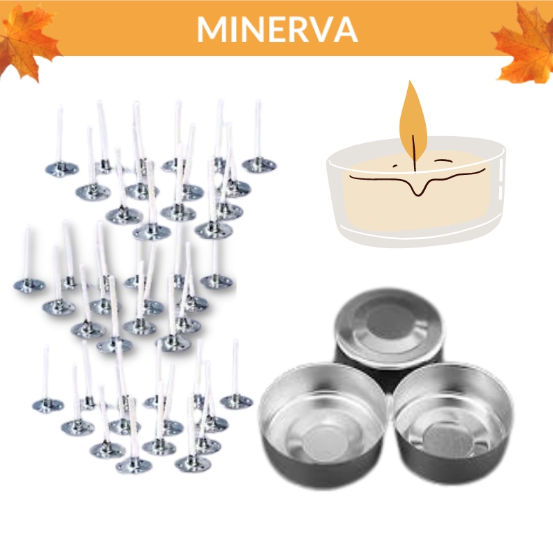 Khuôn nến nhựa tealight nhiều mẫu nhựa trong suốt kèm bấc cotton nguyên liệu làm nến thơm