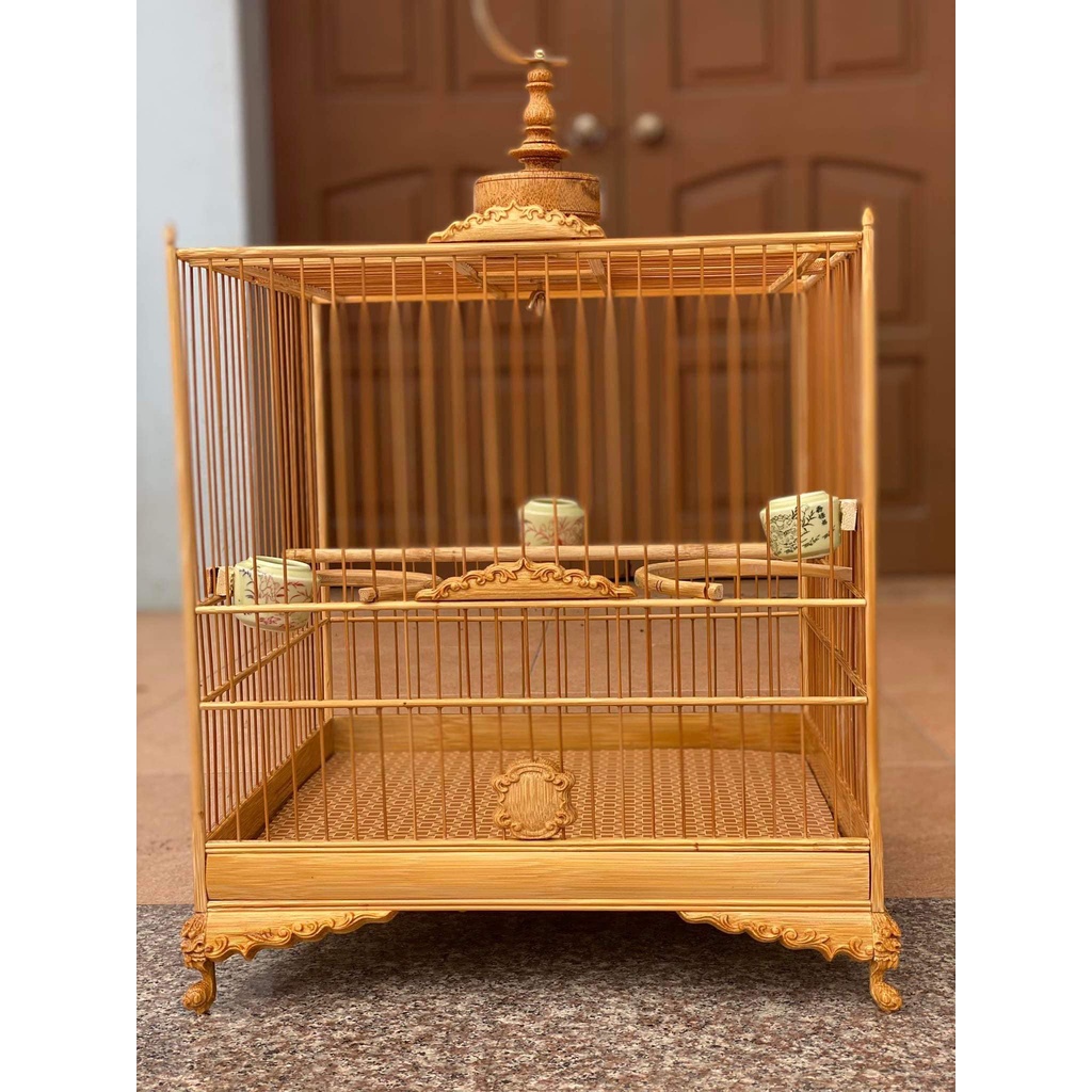 Khung chào mào tự giáp vuông đấu lá đề diềm tre già
