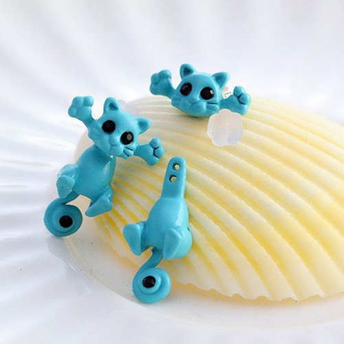 Khuyên tai hình chú mèo 3D độc đáo