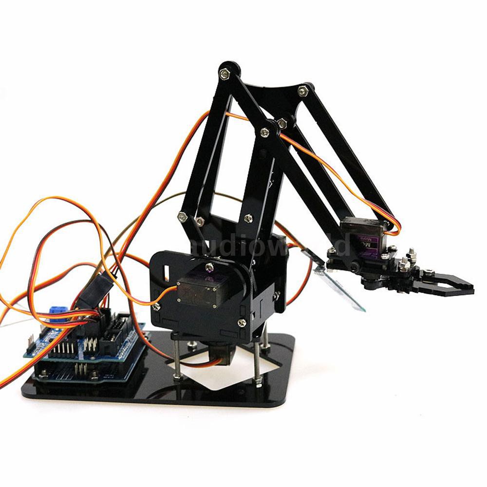 Bộ Phụ Kiện Tay Robot Diy Kèm 4 Động Cơ Servo Sg90 Cho Arduino