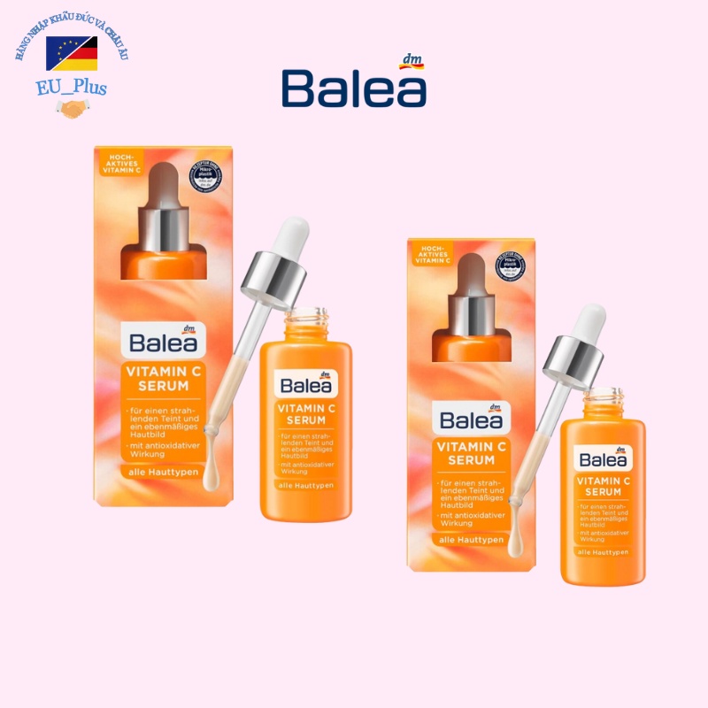 Balea Vitamin C Serum Giúp Da Trắng Sáng, Đều Màu, 30ml