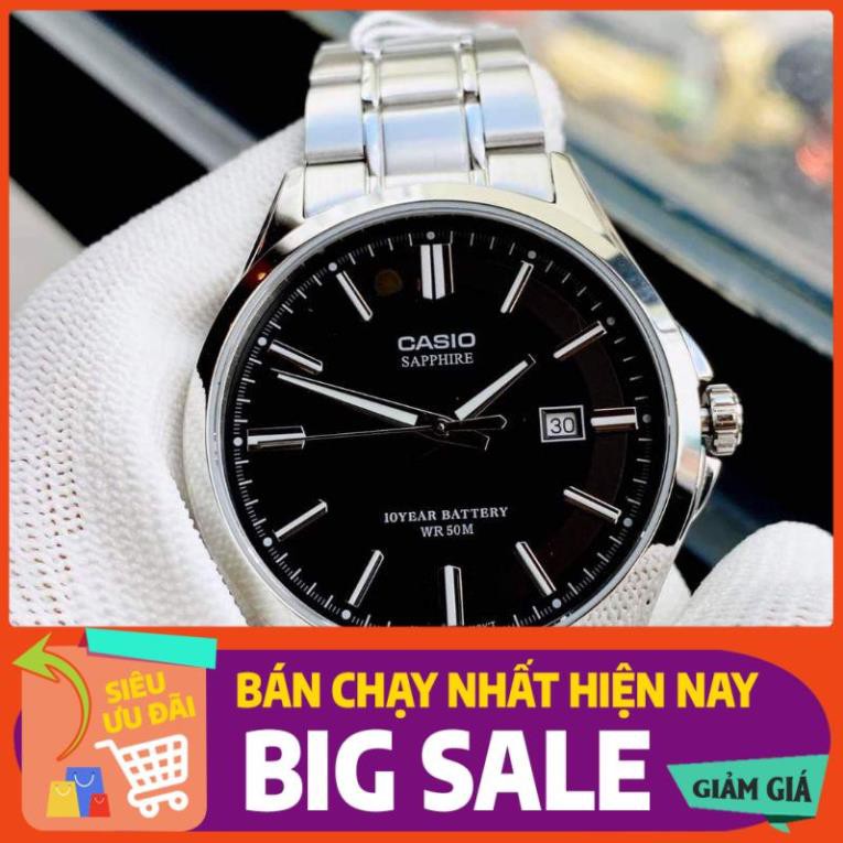 [GIÁ HỦY DIỆT] Đồng Hồ Nam Casio MTS-100D-1AVDF Dây Kim Loại - Kính Sapphire - Tuổi Thọ Pin 10 Năm chính hãng giá rẻ