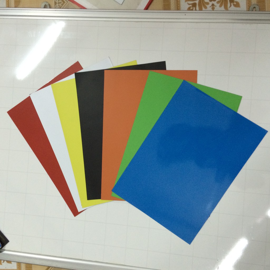 [Xả Kho 15 tấm] Nam châm dẻo a4 nhiều màu sắc, loại nam châm dạng dẻo dễ cắt và sử dụng.