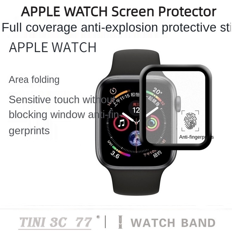 Set 2 kính cường lực bảo vệ màn hình cho iWatch 7/6/5/4/3 /SE 45mm / 40mm / 42mm / 38mm /41mm / 44mm Dây đeo Apple Watch
