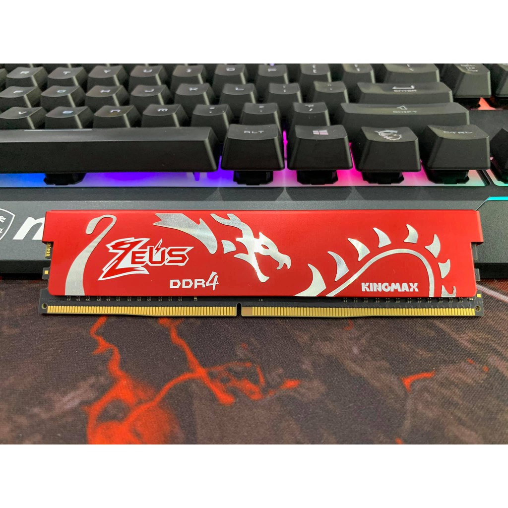 Ram DDR4 Kingmax 8GB (2666) ZEUS Dragon Heatsink (Đỏ) (Bảo hành 02/2023)