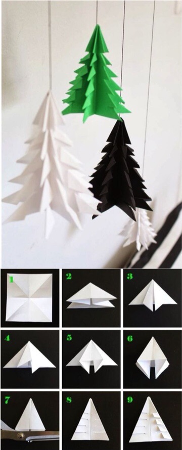 100 tờ giấy gấp origami trang trí noel kèm hướng dẫn