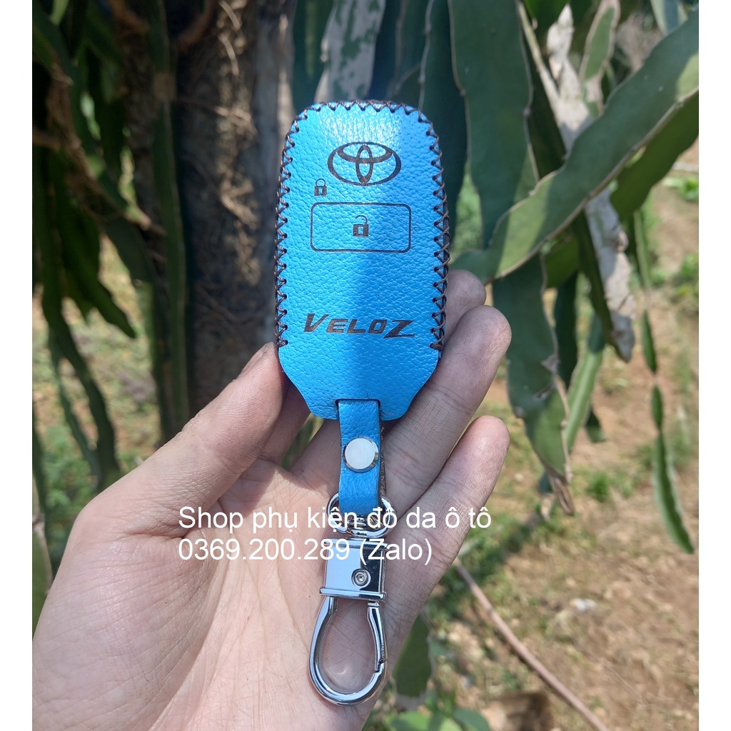 Bọc da chìa khóa xe Toyota Raize, Veloz, Avanza, ốp bọc bao da chìa khóa Raize, Veloz, Avanza, có kèm tặng móc khóa