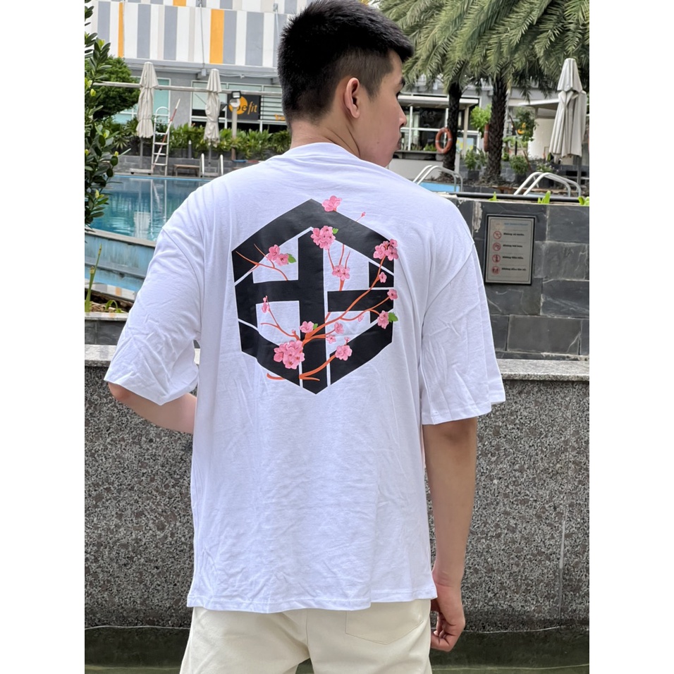 Áo Thun Tay Lỡ Unisex Form Rộng Nam Nữ in OFF cúc HCT chất cotton (đen-trắng) 1hit_shop