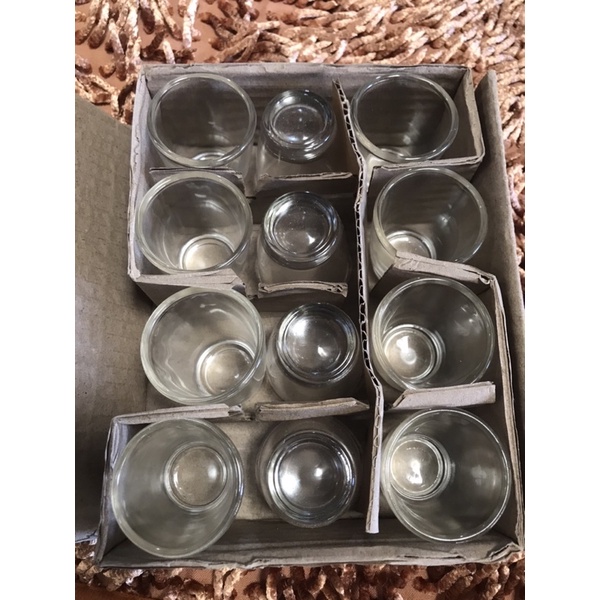 12 Ly uống rượu thuỷ tinh dày trog suốt