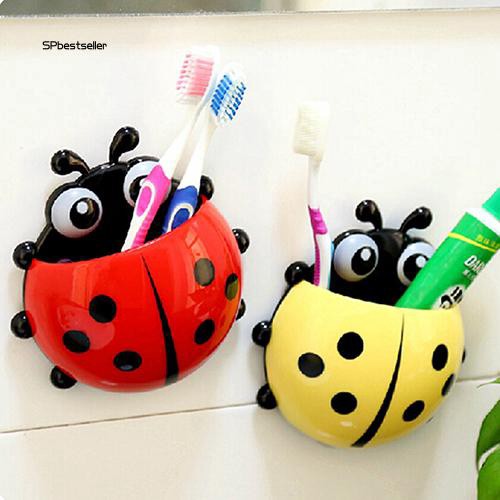 Hộp giữ bàn chải đánh răng đế hít tường hình bọ rùa cho nhà tắm SPBS