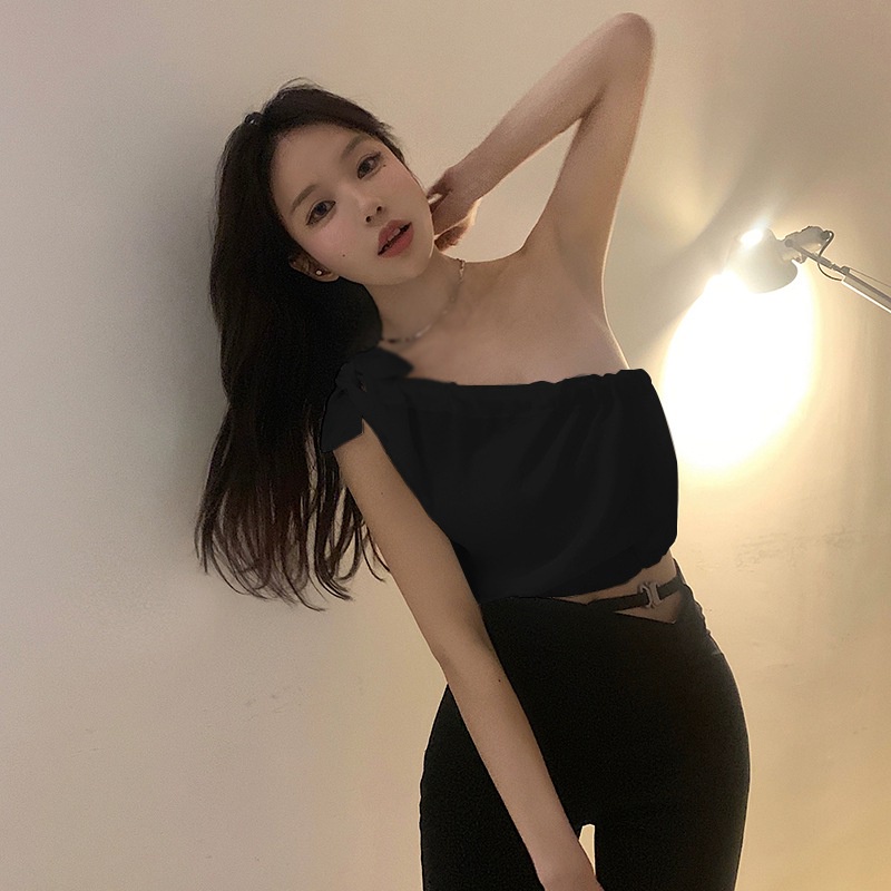 Áo Croptop Sát Nách Màu Trơn Phong Cách Hàn Quốc Thời Trang Cho Nữ