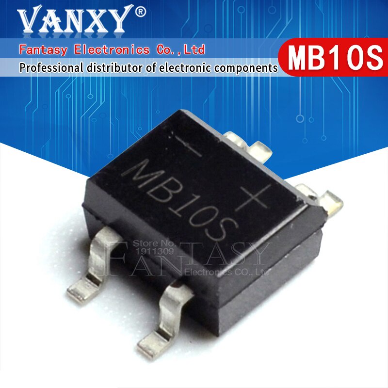 Bộ 50 cầu chỉnh lưu IC MB10S SOP-4 1000V 0.5A