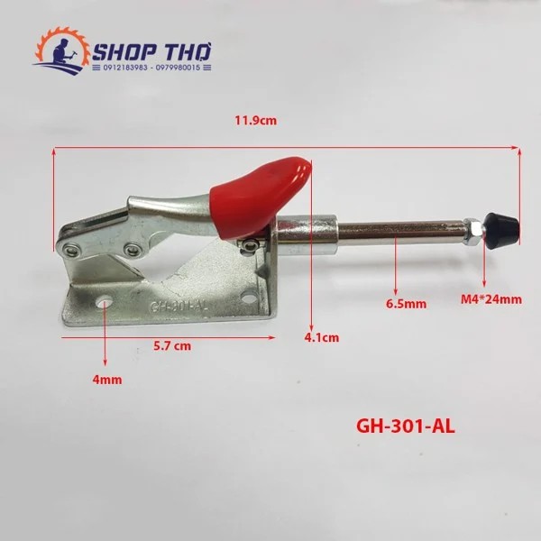 Sập thẳng GH-301-AL tổng dài 11.9cm