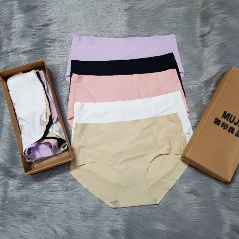 Hộp 5 Quần Lót Đúc Mu ji Trơn Trộn Màu