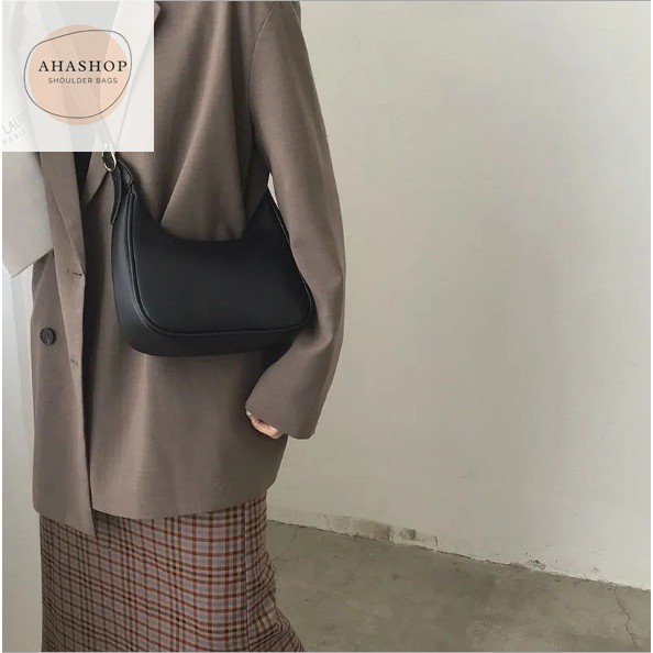 [SẴN HÀNG - BAO CHẤT] Túi đeo chéo da trơn quai bản to style ullzang Hàn quốc A017