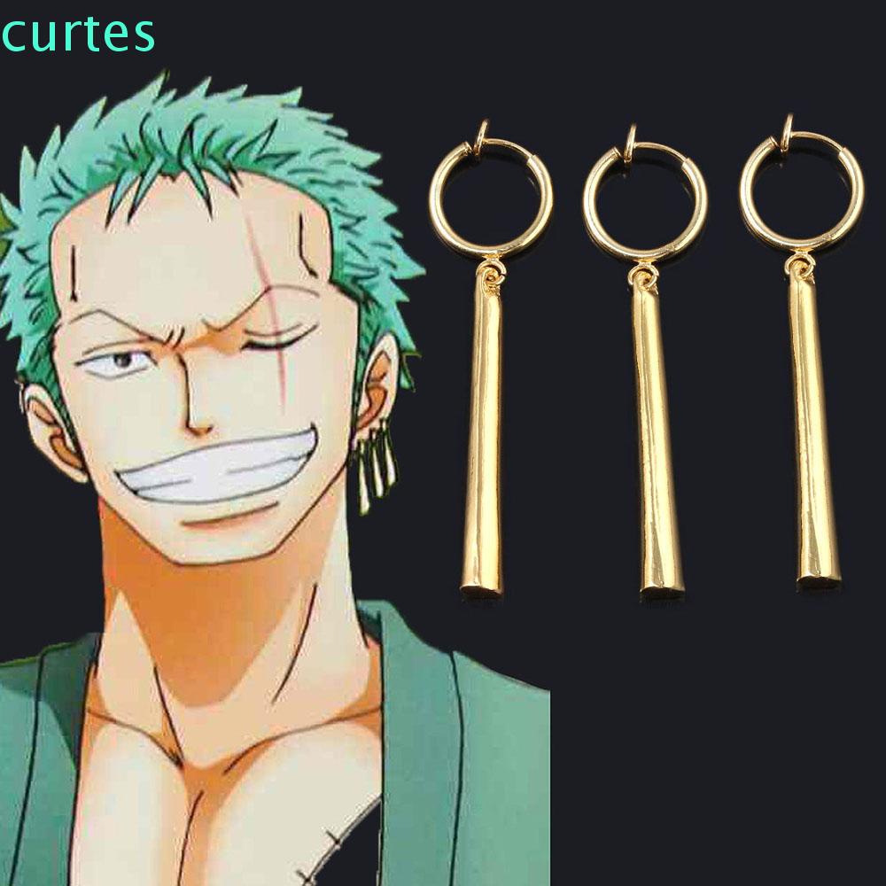 Set 3 khuyên tai hình nhân vật hoạt hình Roronoa Zoro phong cách Nhật Bản
