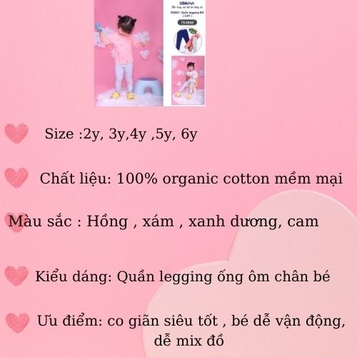 Quần legging bé gái quần DOKMA bé gái chất cotton siêu mềm đẹp dễ thương, mẫu mới 2021