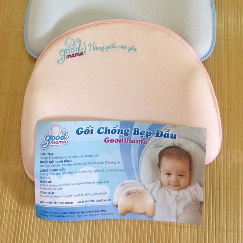 Gối chống méo đầu Goodmama cải thiện và phòng chống bẹp đầu ở trẻ