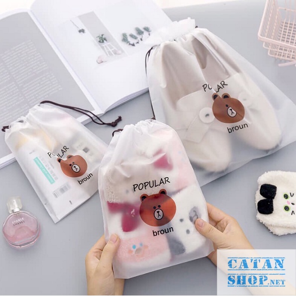 Túi dây rút đựng đồ, bao dựng giày chống thấm nước cute