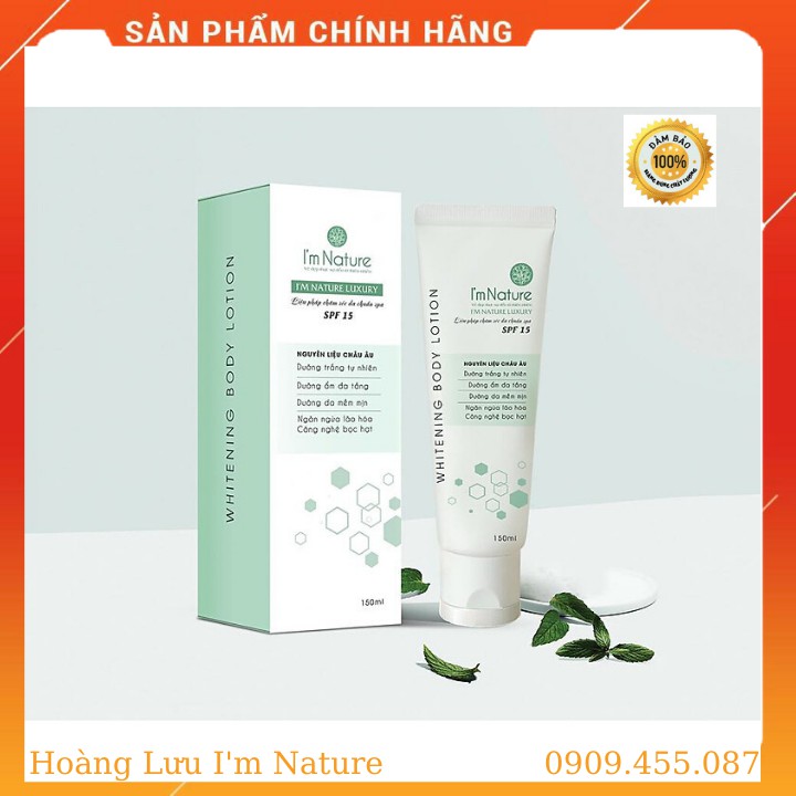 Kem dưỡng trắng da Whitening Body Lotion I'M NATURE 5ML(Dạng gói MINI) Trắng bậc tone