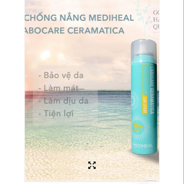 XỊT CHỐNG NẮNG MEDIHEAL LABOCARE CERAMATICA SUN SPRAY 180ML spf50 pa+++ chống nắng hoàn hảo lâu trôi shop bán Chính hãng