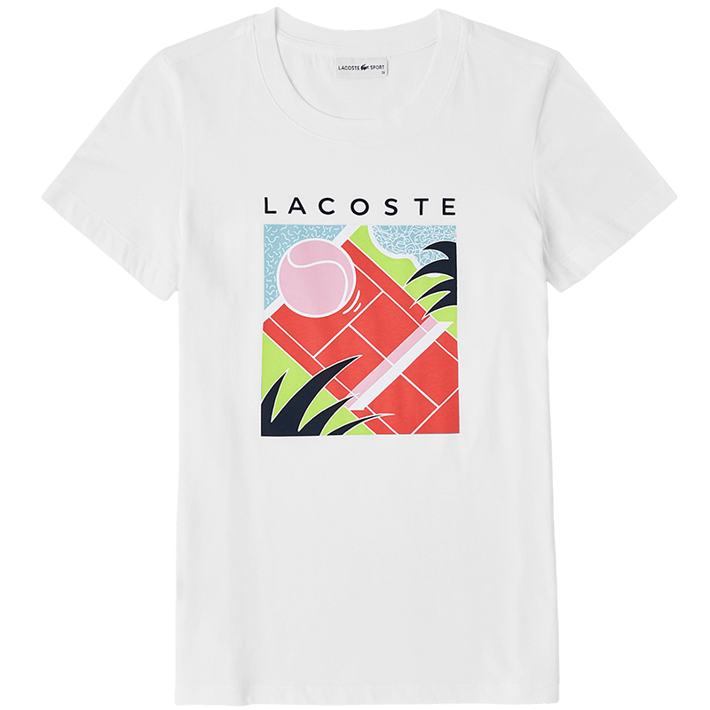 Lacoste French crocodile Ole women's tennis letters printed short-sleeved T-shirt women outlets|TF3450