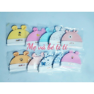 Nón sơ sinh chất cotton (1 cái) thoáng mát có 2 size