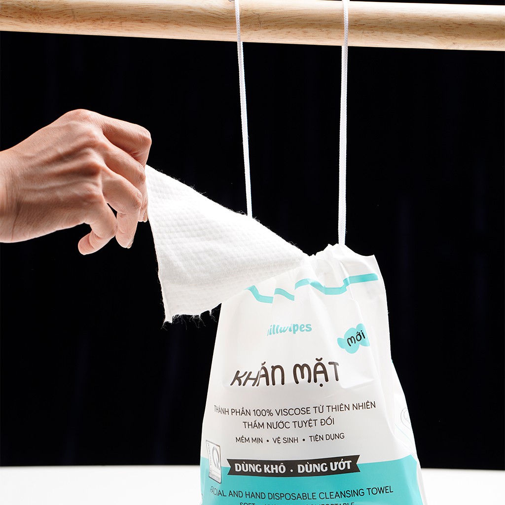 Combo 2 khăn mặt khô Chillwipes lau khô, lau ướt - Khăn tẩy trang, cuộn bông tẩy trang dùng một lần | BigBuy360 - bigbuy360.vn