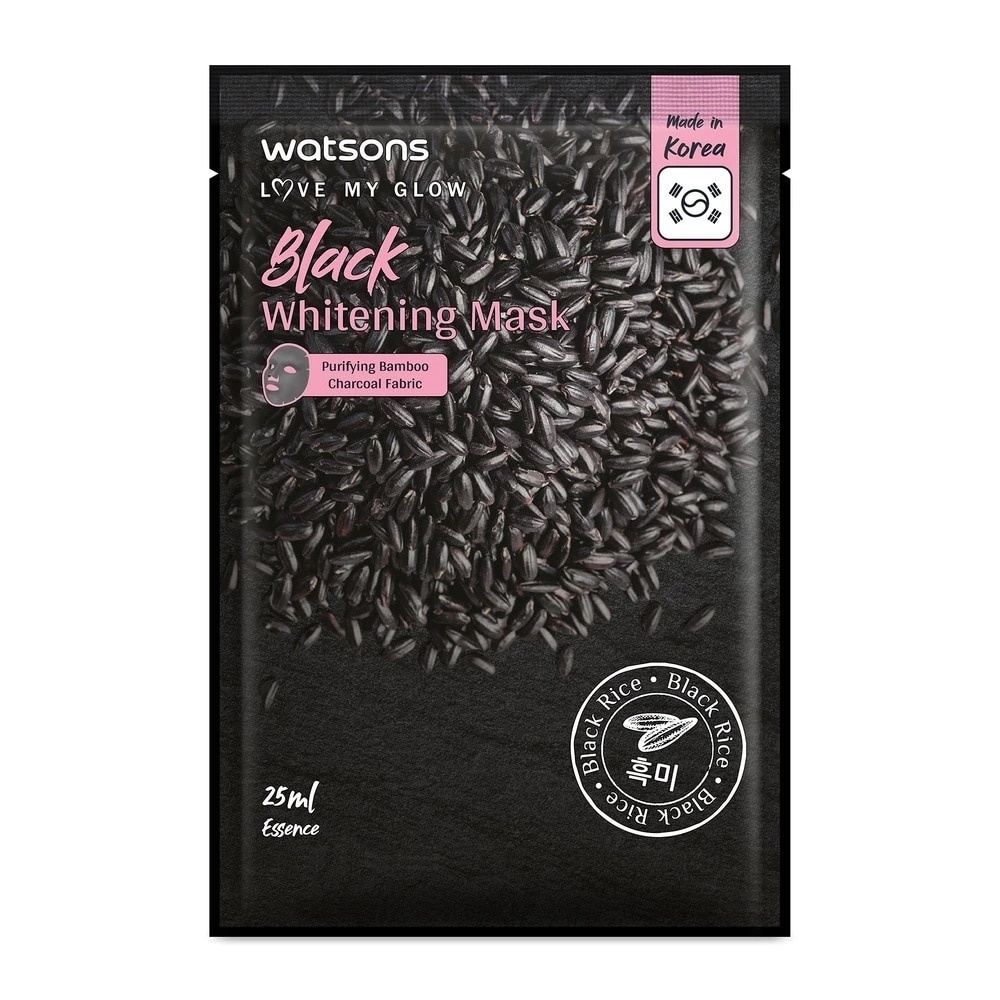 Mặt Nạ Watsons Black Whitening Mask Black Rice Dưỡng Trắng Da 25ml