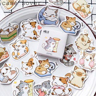 Hộp 45 Sticker Chủ Đề Boss Mèo Làm Nũng Trang Trí Planner - Case Sover