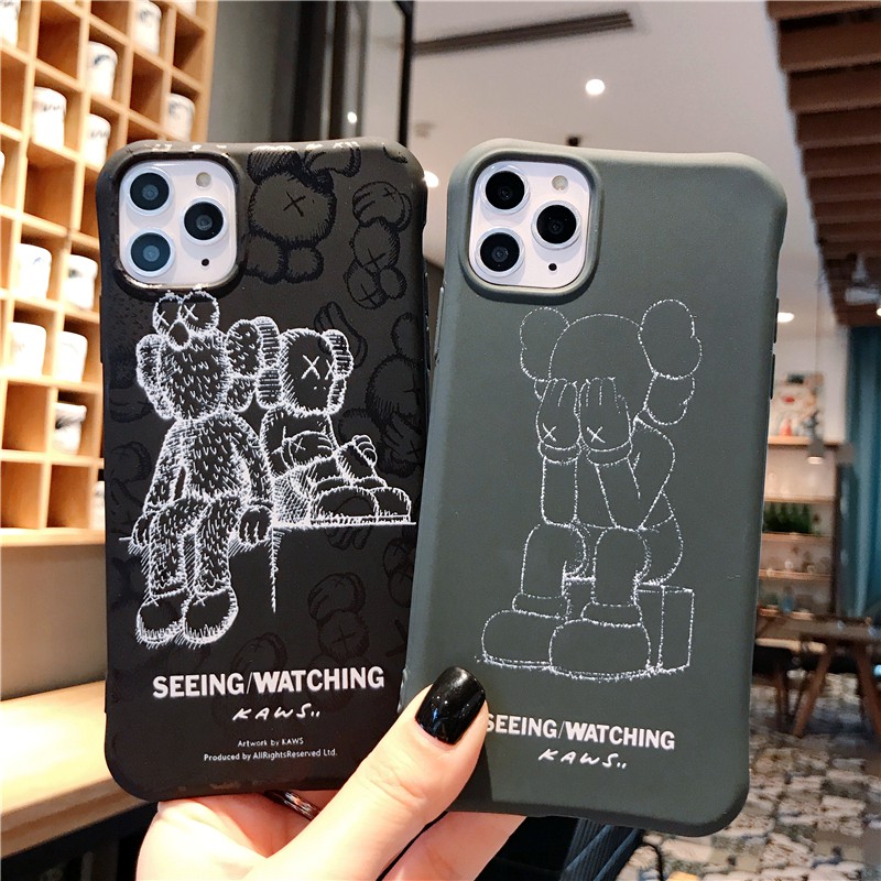 Ốp điện thoại silicon mềm hình Sesame Street KAWS cho iphone 12 11 Pro Max 12 mini iPhone XR X XS MAX 6 6S 7 8 Plus