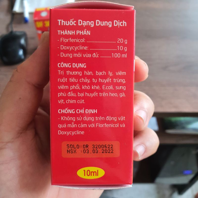 DF 300 10ML viêm phổi, thương hàn, sưng mặt