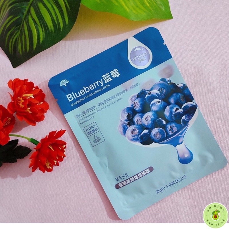 Mặt nạ giấy hoa quả dưỡng trắng da giảm mụn dưỡng ẩm dưỡng da chống lão hóa thải độc