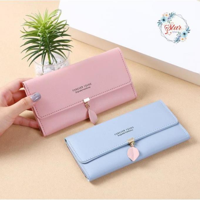 VÍ NỮ DÁNG DÀI, VÍ CẦM TAY HÌNH CHIẾC LÁ CAO CẤP G11