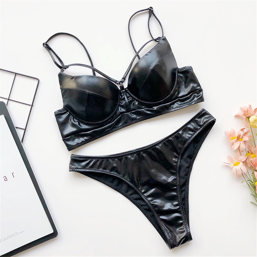 Mới Bộ Bikini Giả Da Thời Trang Quyến Rũ Cho Nữ