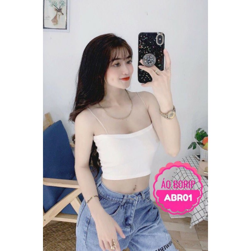 Áo 2 dây bún croptop phiển bản mới