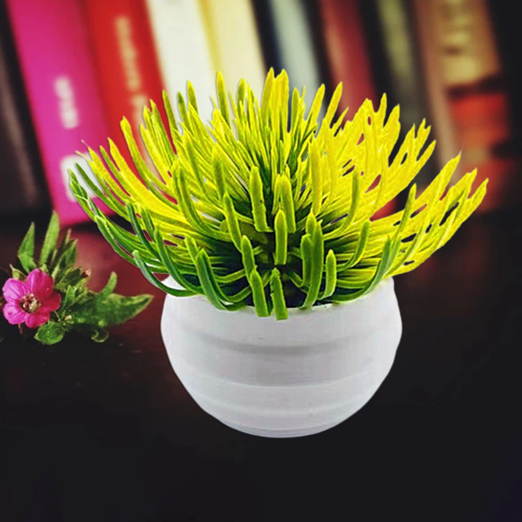 Chậu Cây Bonsai Nhân Tạo Bằng Nhựa Sống Động Để Bàn Trang Trí