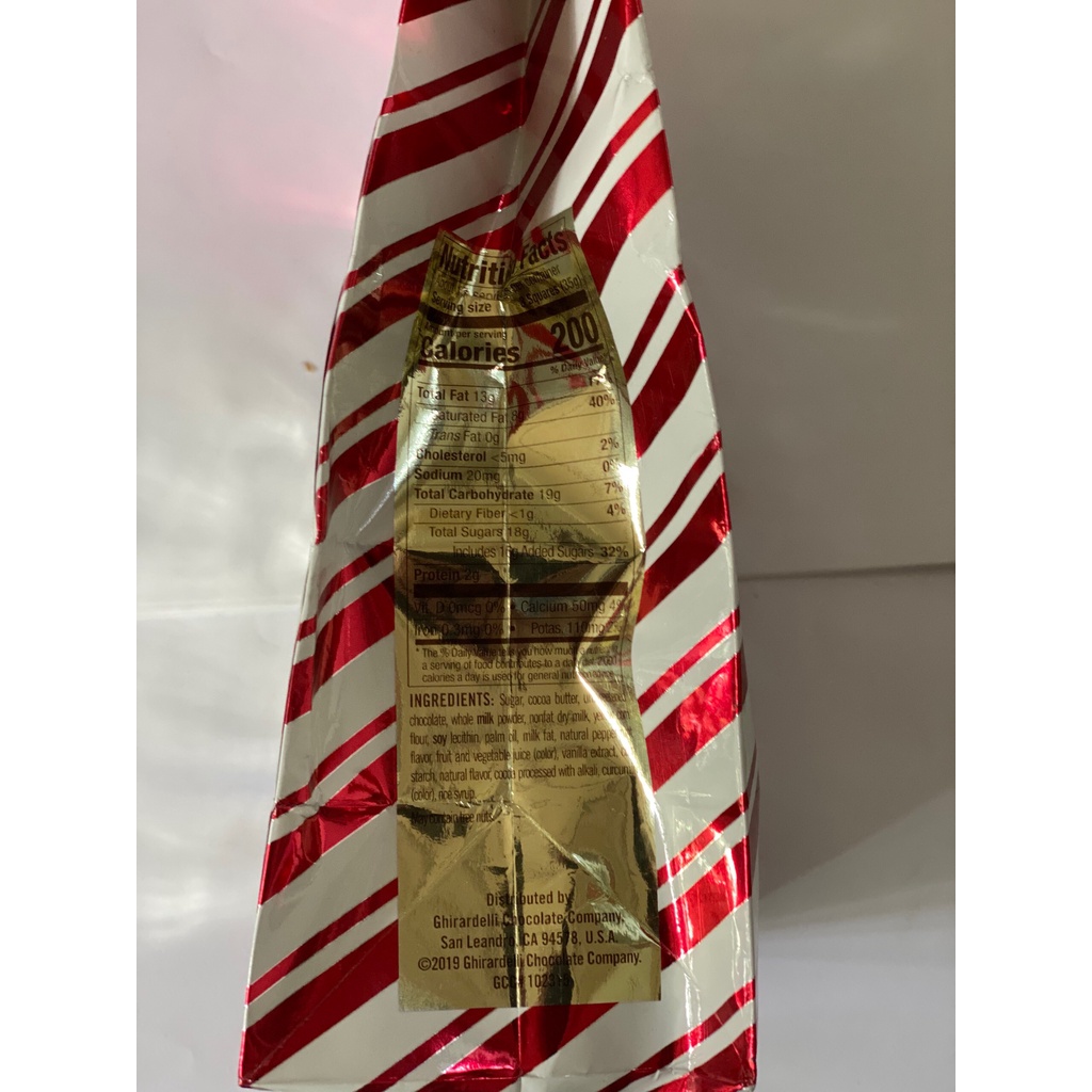 Socola Ghirardelli Chocolate Squares Peppermint Bark Collection 595.8g - Mỹ