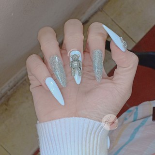 Móng tay giả - Nailbox charm gấu flashgel cực hot, siêu chanh sả ✨ Ảnh thật shop chụp