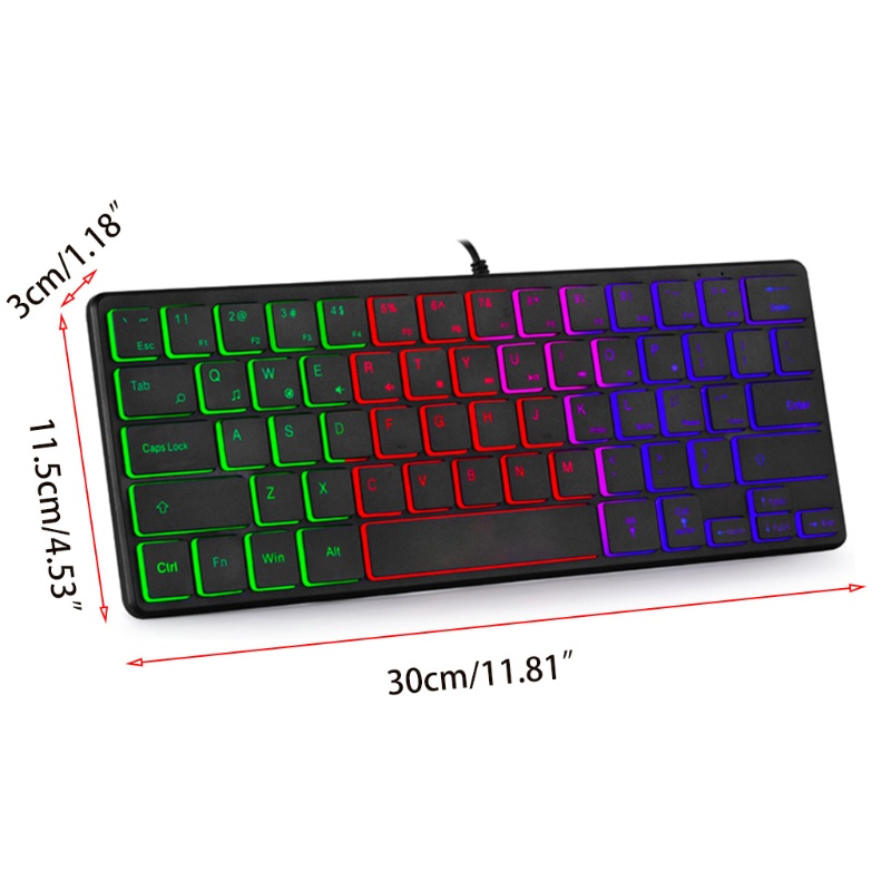 Bàn Phím Mini 60% 64 Phím Không Thấm Nước Không Gây Tiếng Ồn Cho Game Thủ