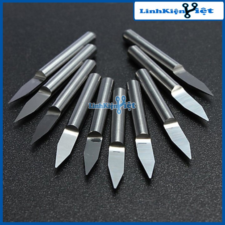 Bộ 10 Mũi Phay Vbit 30 Độ - 3MM