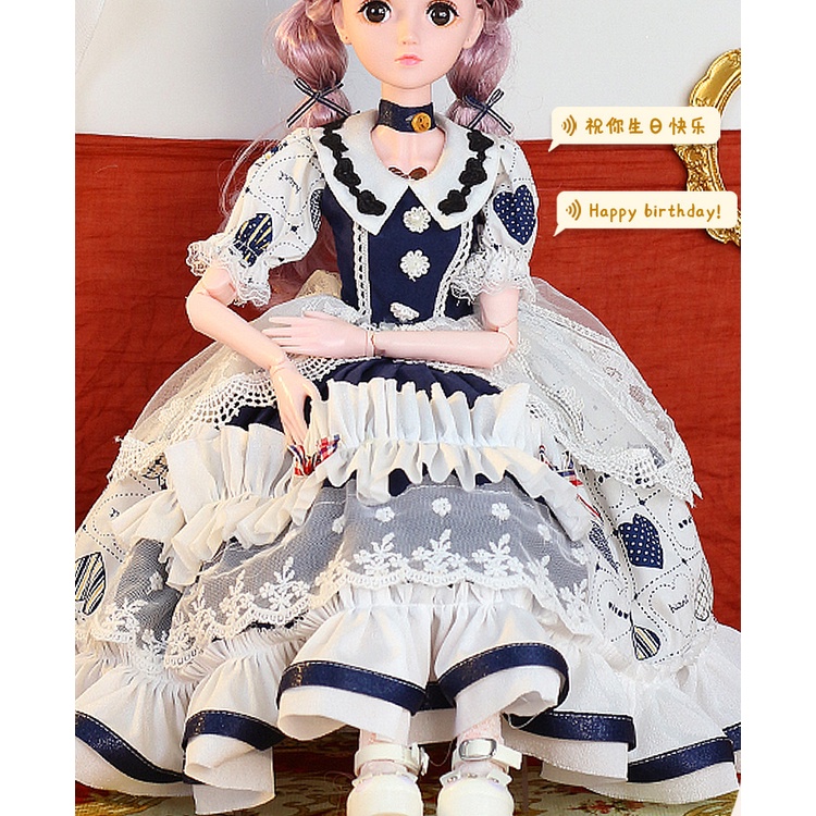 Công chúa barbie bjd doll búp bê lolita 60cm và phụ kiện trang sức xinh xắn E888