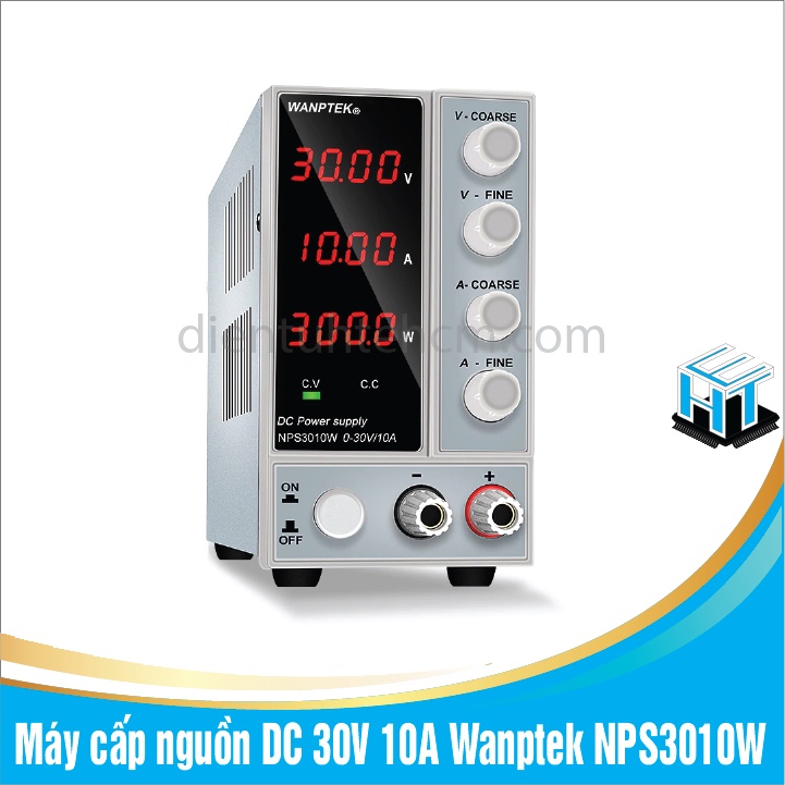 Máy cấp nguồn DC 30V 10A Wanptek NPS3010W hiển thị 4 số bảo hành 6 tháng