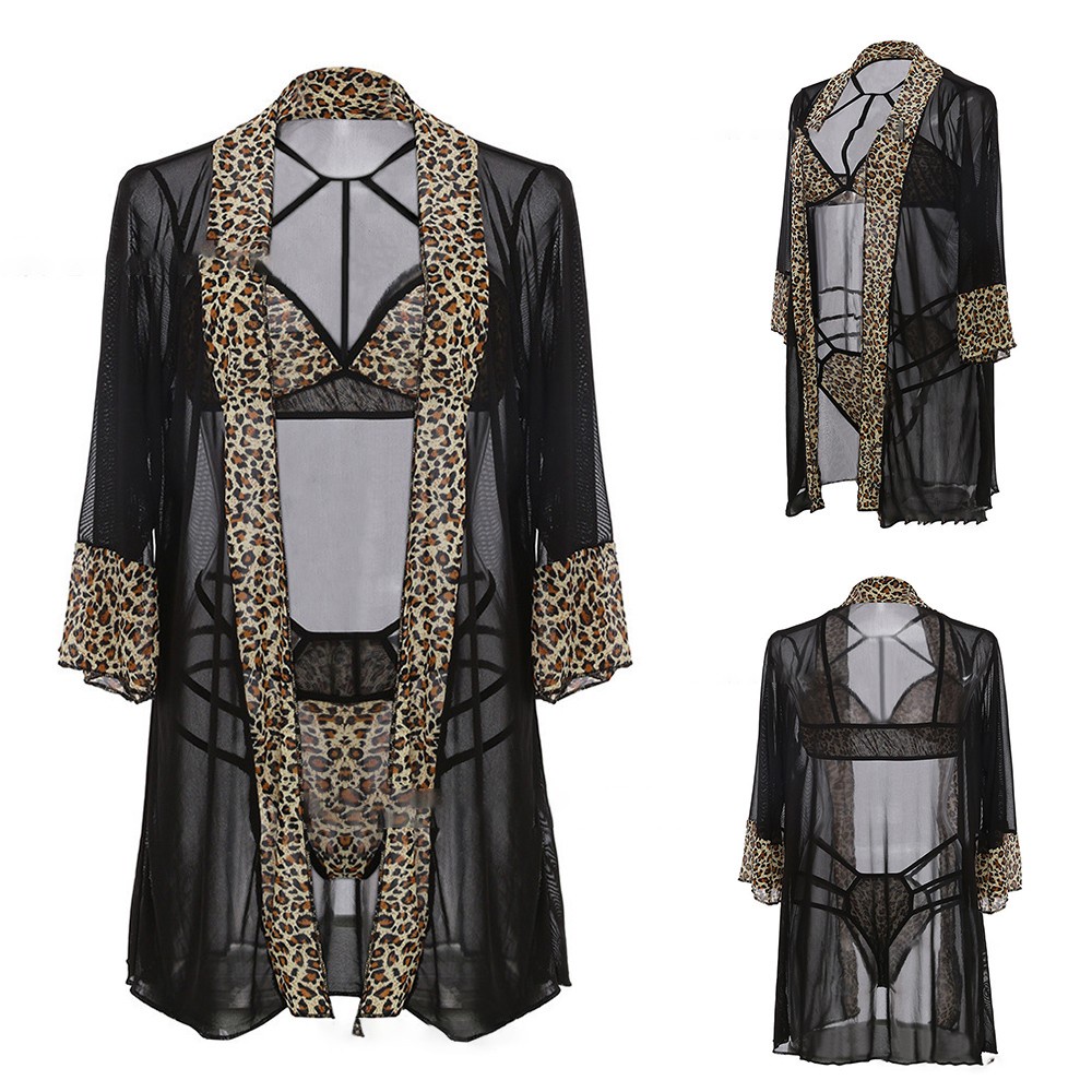 [Hàng Mới về] Áo cardigan tay dài họa tiết da báo thời trang
 | BigBuy360 - bigbuy360.vn