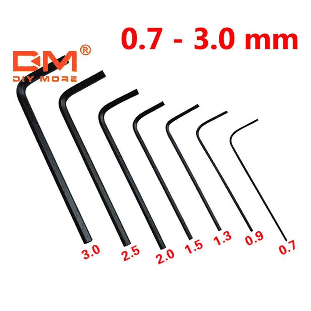 Bộ 7 cờ lê lục giác vặn đai ốc DIYMORE kích thước 0.7mm - 3mm tiện dụng