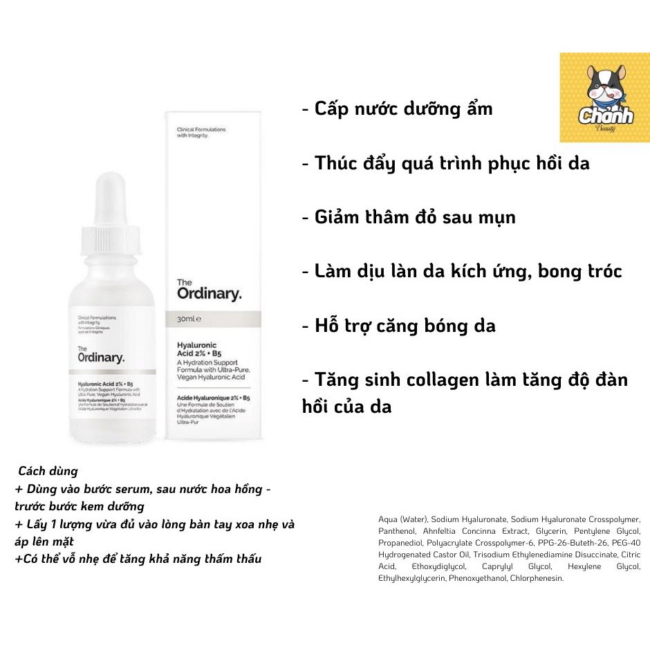 The Ordinary. - Tinh Chất Phục Hồi Da B5 + HA 2%