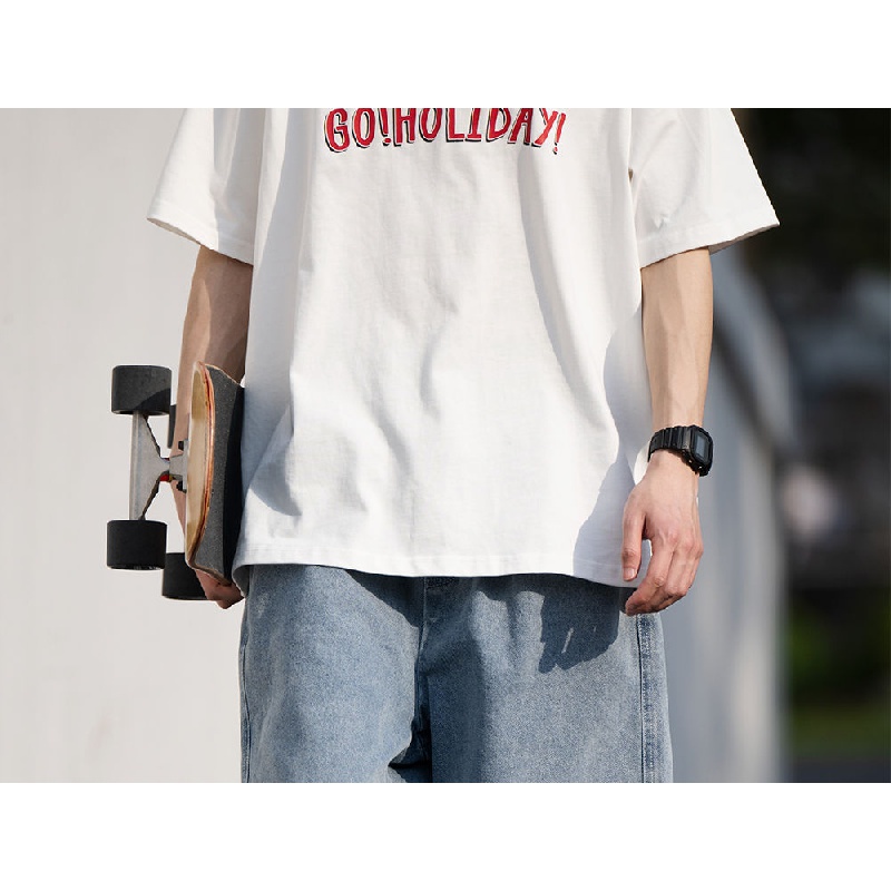 Quần Short Jeans Ống Rộng Phong Cách Nhật Bản Thời Trang Mùa Hè Dành Cho Nam Và Nữ